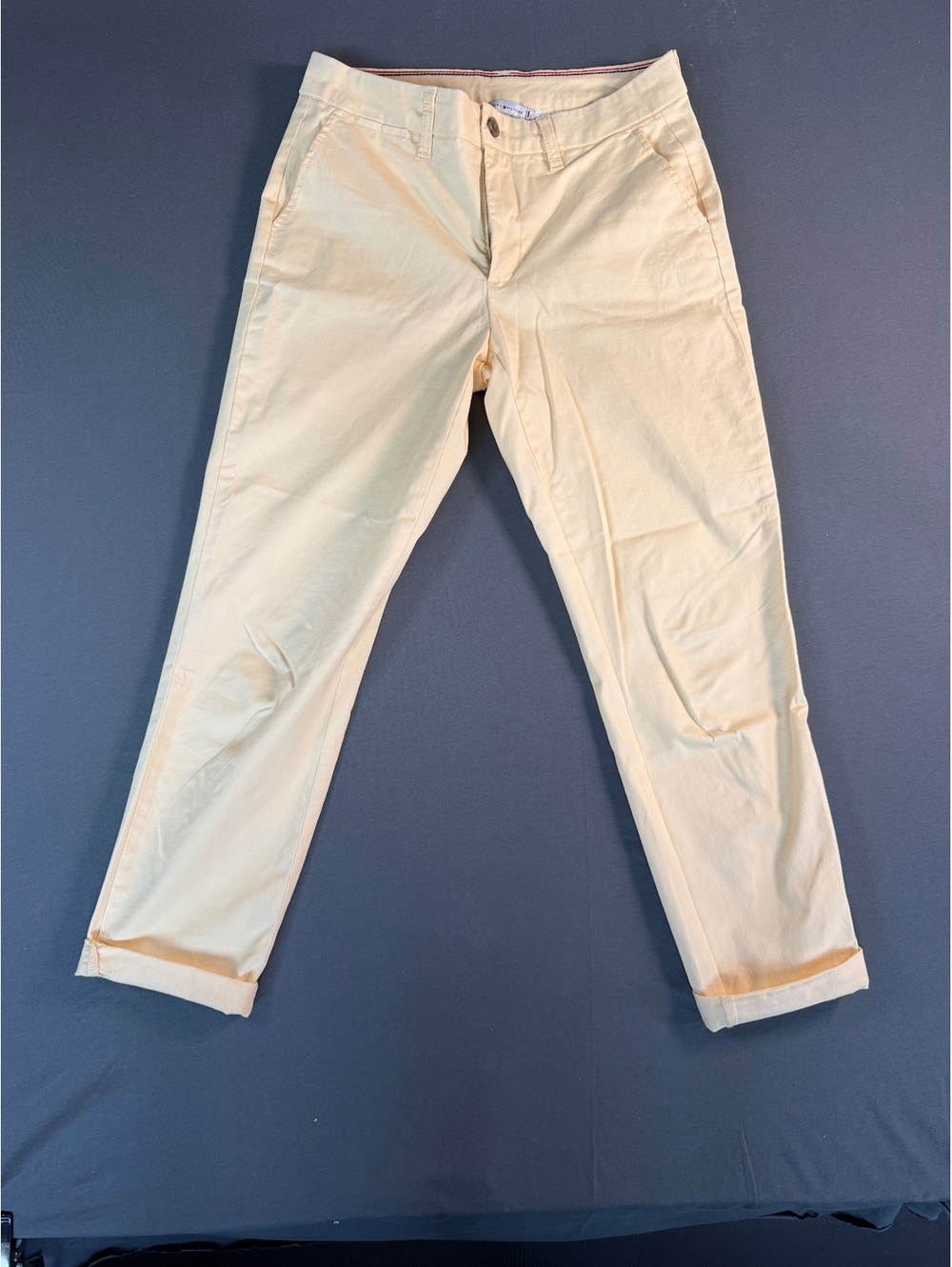 Tommy Hilfiger Women's Yellow Cotton Chino Pants Size 4